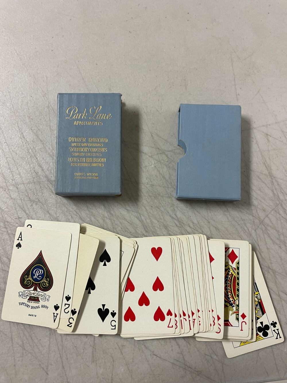 Vintage Tapestry Dining Room Park Lane Hotel New York Deck of Playing Cards